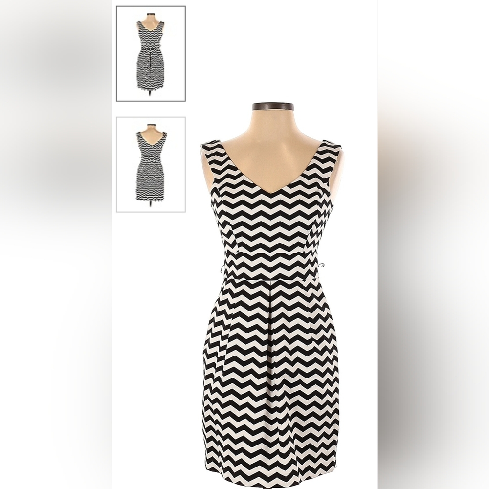 White House Black Market • Sleeveless Zig Zag Tulip Dress • Women’s Size 14